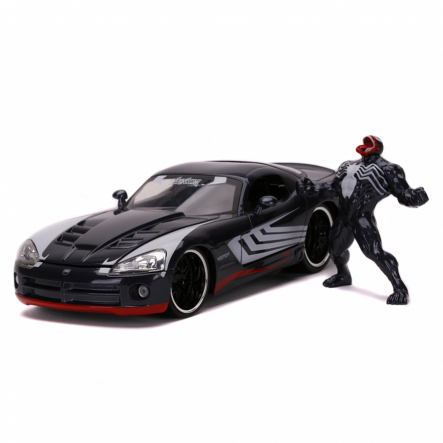 Набор Машинка с Фигуркой Марвел 2.75"+1:24 2008 Dodge Viper SRT10 Веном 31750