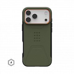 Чехол Uag Civilian для iPhone 17 Pro Max с MagSafe оливковый