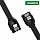 Кабель Ugreen US217 SATA - SATA Data Cable (0,5 метра) чёрный (30796)