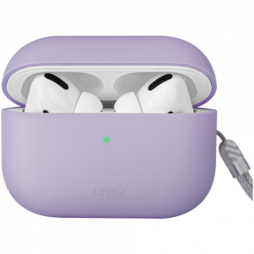 Чехол Uniq LINO Liquid silicone для Airpods Pro 2 Лавандовый (Lavender)