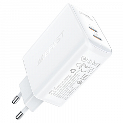 Сетевое зарядное устройство ACEFAST A29 GaN PD50W (2xUSB-C) Fast Charge Wall Charger белое (EU)
