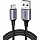 Кабель Ugreen US288 USB-A 2.0 to USB-C Cable Nickel Plating Aluminum Nylon Braid (0,25 метра) чёрный (60124)