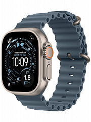 Часы Apple Watch Ultra 3 Natural 49 мм Ocean Band синий ремешок