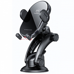 Автодержатель с функцией беспроводной зарядки Mcdodo Space Car Holder With Induction Charging 15W чёрный (CH-7620)