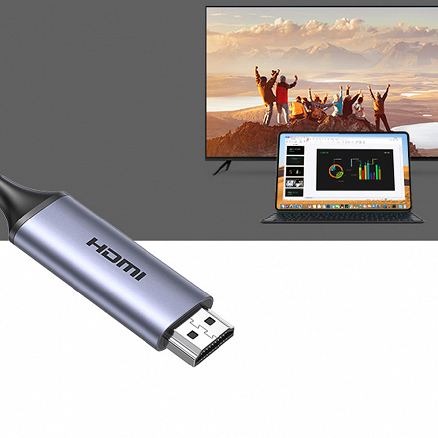 Кабель Ugreen CM565 USB-C to HDMI Cable 8K 60Hz (1,5 метра) чёрный (90451) 