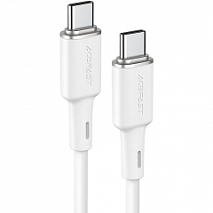 Кабель ACEFAST C2-03 USB-C to USB-C zinc alloy silicone charging data cable (1,2 метра) белый
