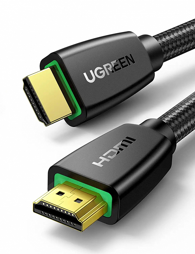 Кабель Ugreen HD118 (40408) HDMI Male To Male Cable with Nylon Braid (1 метр) чёрный