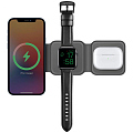 Беспроводное зарядное устройство EnergEA Bazic GoMag Trio Magnetic Wireless 15W серое (GM-TRIO-GRY)
