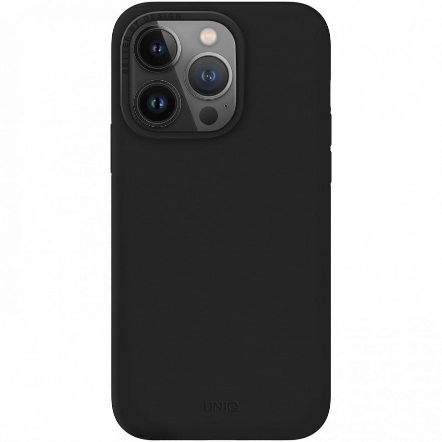 Чехол Uniq LINO для iPhone 14 Pro Max Чёрный (Black)