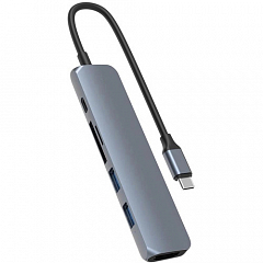 Мульти Хаб HyperDrive BAR 6-in-1 USB-C Hub серый космос (HD22E-GRAY)