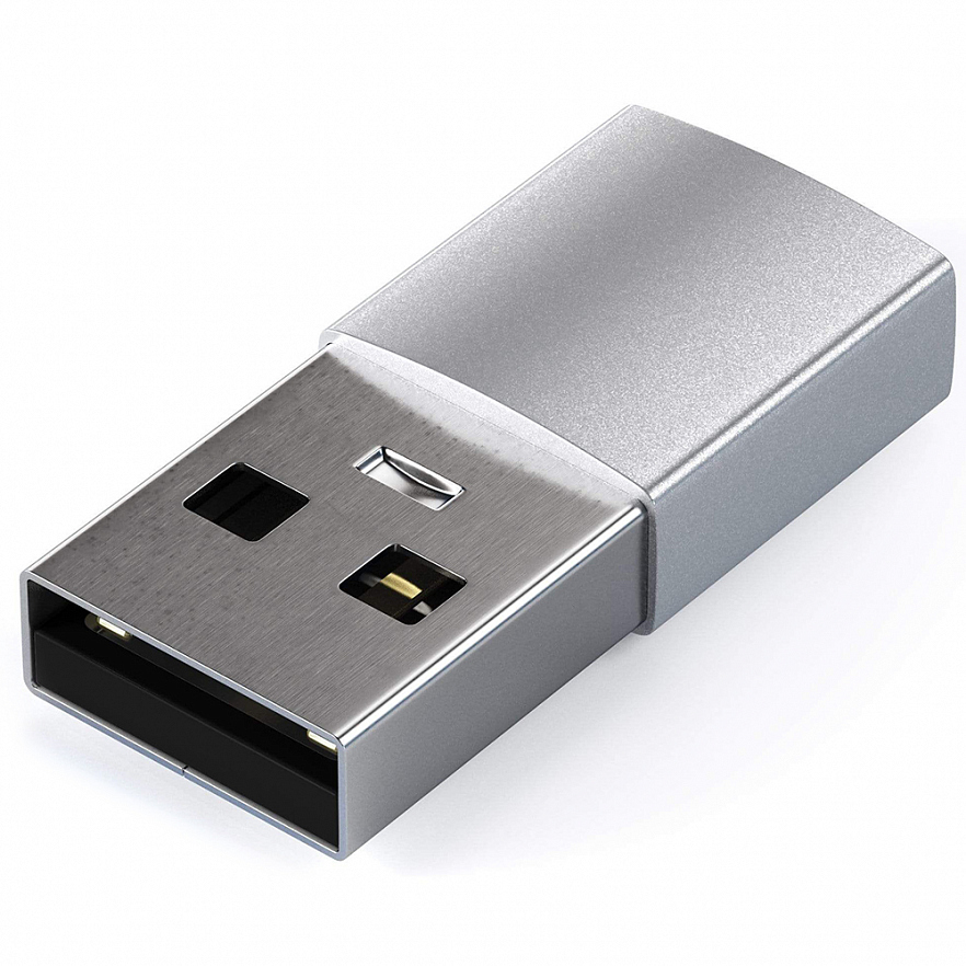 Адаптер Satechi Type-A to Type-C Adapter серебристый (ST-TAUCS)