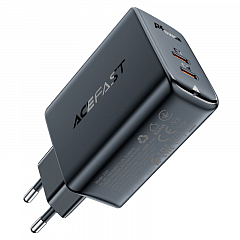 Сетевое зарядное устройство ACEFAST A29 GaN PD50W (2xUSB-C) Fast Charge Wall Charger чёрное (EU)