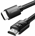 Кабель Ugreen HD119 (30999) 4K HDMI Male To Male Cable Braided (1 метр) чёрный