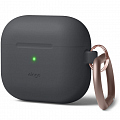 Чехол Elago Silicone Hang Case для AirPods 3 тёмно-серый (Dark Grey) 