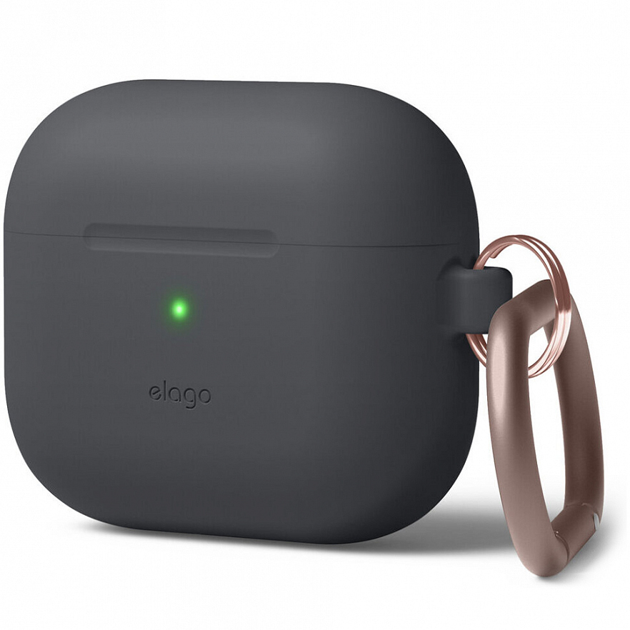 Чехол Elago Silicone Hang Case для AirPods 3 тёмно-серый (Dark Grey) 