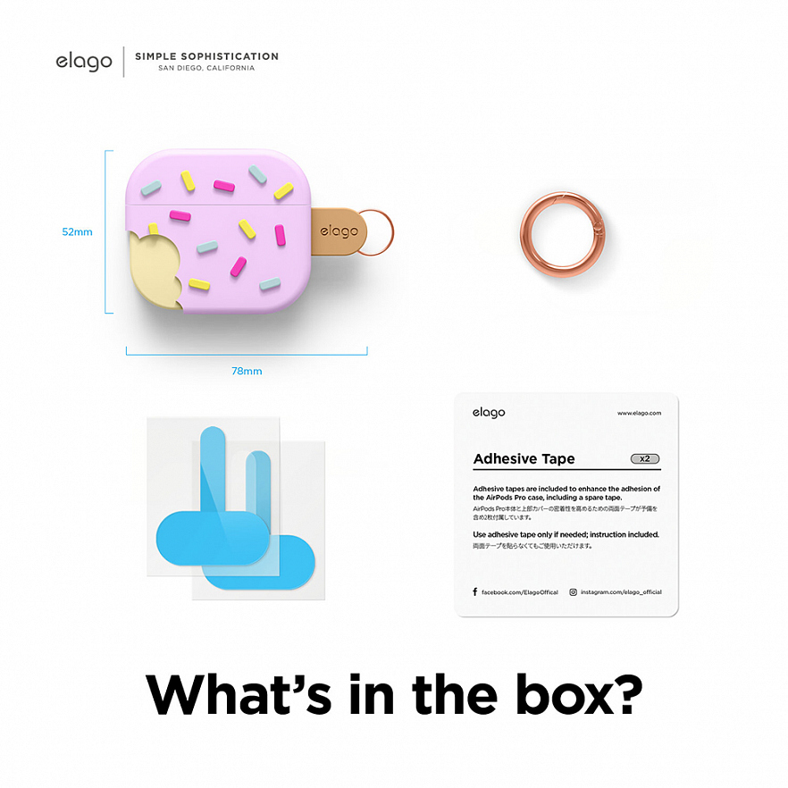 Чехол Elago Ice Cream Case для AirPods 3 лавандовый (Lavender)