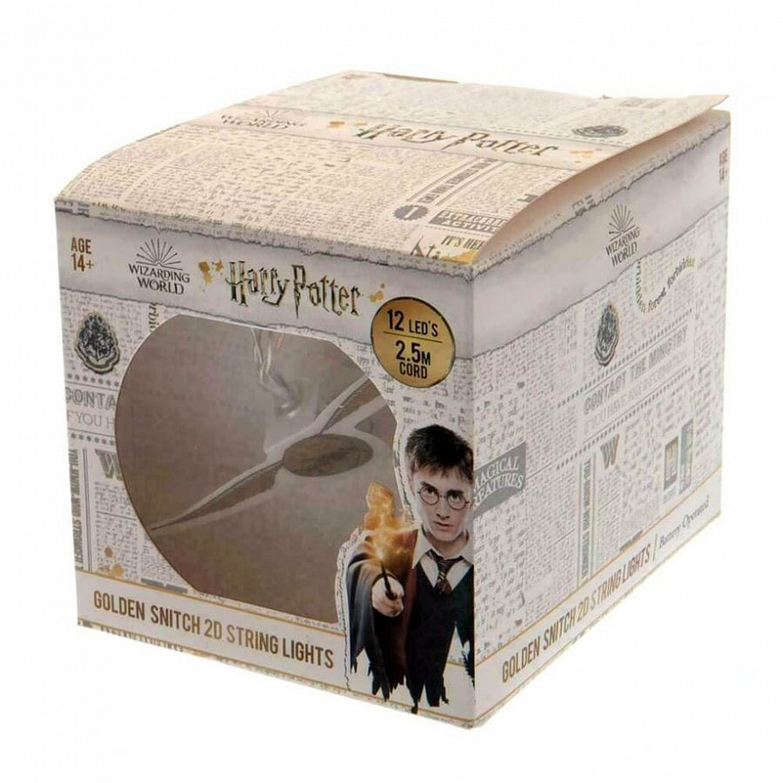 Гирлянда Harry Potter Golden Snitch 2D String Lights Гарри Поттер: Золотой Снитч