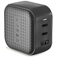 Сетевое зарядное устройство HyperJuice Lifestyle 65W GaN Charger 1 x USB / 2 x USB-C чёрное (HJ265-BLACK)