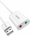 Звуковая карта внешняя Ugreen US205 (30143) USB 2.0 External Sound Adapter белая