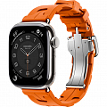 Умные часы Apple Watch Series 10 Hermes 46 мм, спортивный ремешок Kilim оранжевый