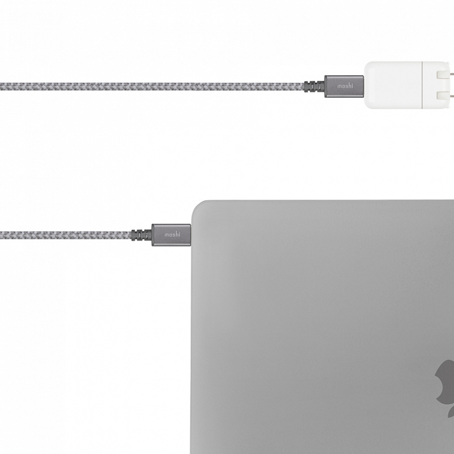 Кабель Moshi Integra USB-C to USB-C (2 метра) серый