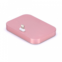 Док-станция COTEetCI Aluminum Lightning Charge Base для iPhone Розовое золото