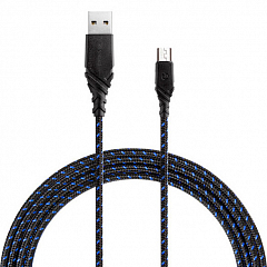 Кабель EnergEA NyloGlitz micro-USB — USB-A (2.0) 1.5 м синий