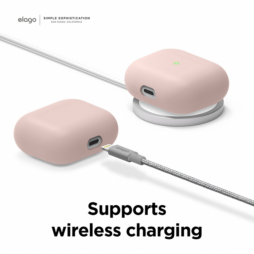 Чехол Elago Liquid Hybrid Basic Case для AirPods 3 розовый (Lovely Pink) 