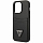 Чехол CG Mobile Guess PU Saffiano Double Cardslot w Metal Triangle Logo Hard для iPhone 14 Pro чёрный