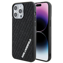 Чехол CG Mobile Lagerfeld 3D Rubber Multi Logo для iPhone 15 Pro Max чёрный