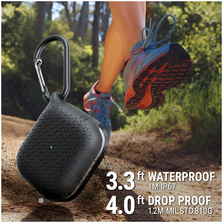Водонепроницаемый чехол Catalyst Waterproof Vibe Case для AirPods 3 чёрный (Stealth Black)