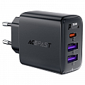 Сетевое зарядное устройство Acefast A57 PD35W GaN 2 x USB + USB-C Charger чёрное (AF-A57-BK)