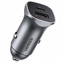 Автомобильное зарядное устройство Ugreen CD130 Car Charger Dual Port USB-A / USB-C 30W Fast Charging (40858)