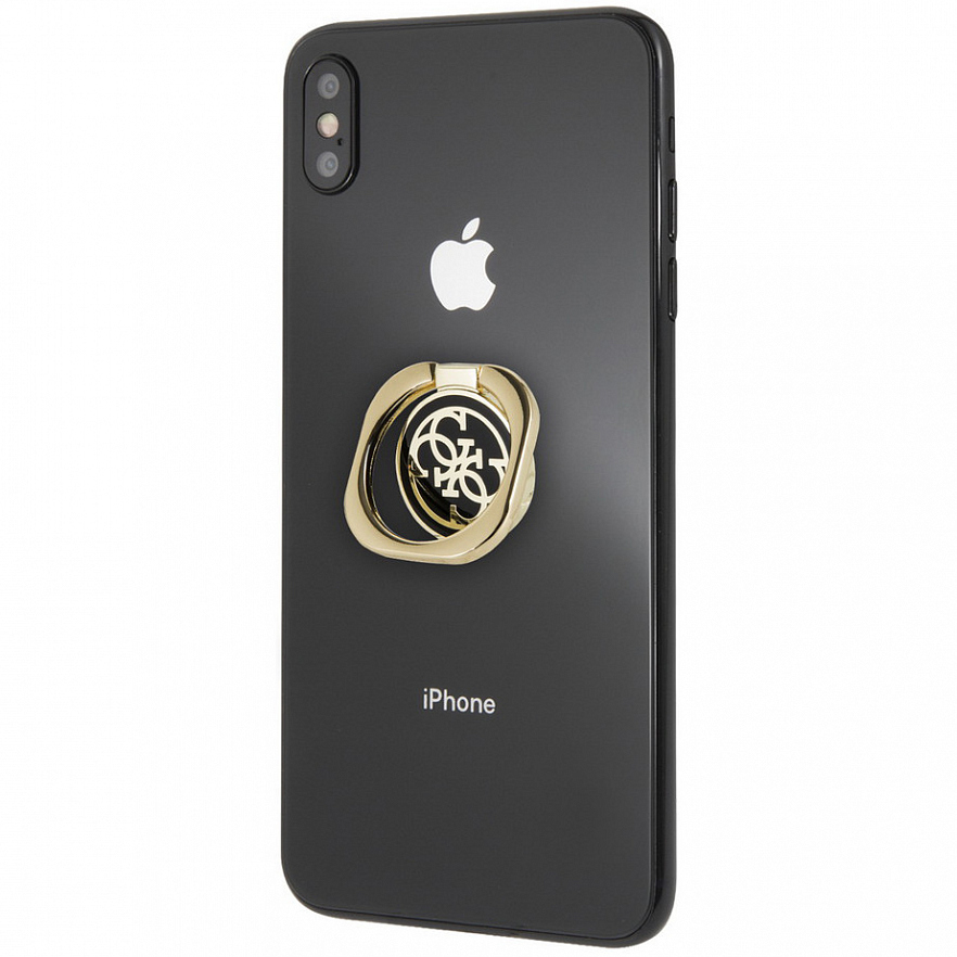 Держатель-кольцо CG Mobile Guess 4G Metal Ring Stand золотистый / чёрный 