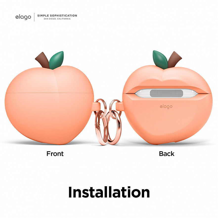 Чехол Elago Peach Case для AirPods 3 персиковый (Peach)