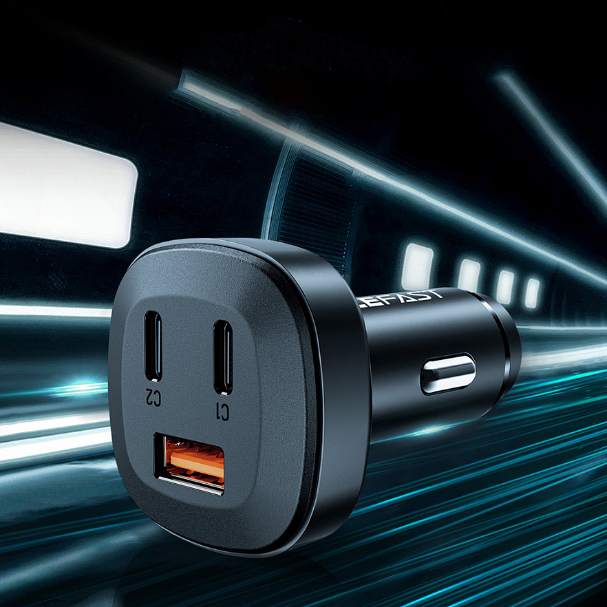 Автомобильное зарядное устройство Acefast B3 66W  2 x USB Type-C / USB Car Charger (AF-B3-BK)
