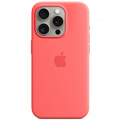 Чехол Apple MagSafe Silicone Case для iPhone 15 Pro гуава (Guava)