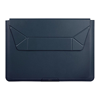 Чехол Uniq Oslo V.2 PU leather Magnetic Laptop sleeve/foldable stand для ноутбуков 14" Navy Blue