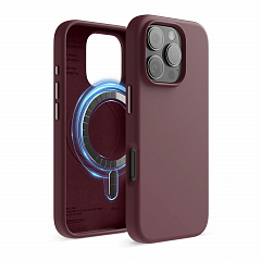 Чехол Elago Soft silicone (Liquid) с MAGSAFE для iPhone 16 Pro Бургундский (Burgundy)