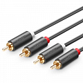 Кабель Ugreen AV104 2 x RCA Male to 2 x RCA Male (3 метра) чёрный (10519)