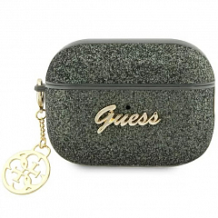 Чехол CG Mobile Guess Glitter Flakes 4G Charm для AirPods Pro 2 (2022) зелёный