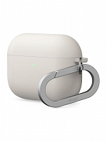 Чехол с карабином Elago Liquid Hybrid для AirPods Pro 3 бежевый