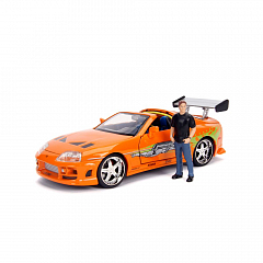 Набор Jada Toys машинка с фигуркой Форсаж 2.75"+(1:24) 1995 Toyota Supra W/Brian O'Conner Figure