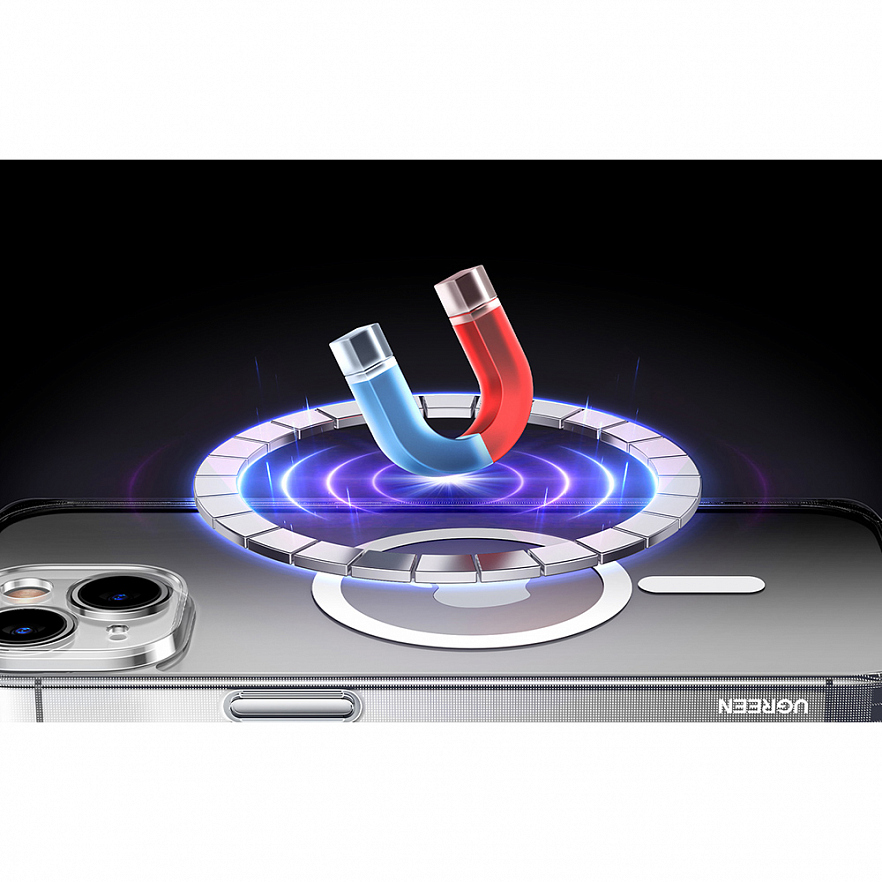 Чехол Ugreen LP725 Protective Magnetic Case для iPhone 15 прозрачный (25396)