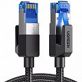 Кабель Ugreen NW153 Cat8 CLASS F/FTP Round Ethernet Cable With Braid (2 метра) чёрный (80431)