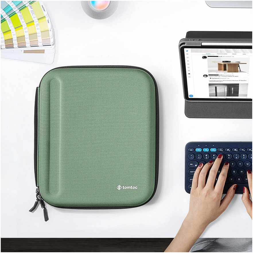 Чехол-органайзер Tomtoc Smart Tablet Padfolio для iPad Pro 12.9 (2018-2021) Кактус Turquoise (A06-004T03)