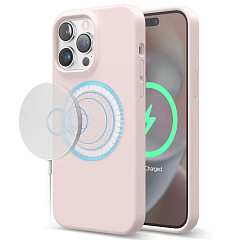 Чехол Elago MagSafe Soft Silicone Case для iPhone 14 Pro Max нежно-розовый (Lovely Pink) 