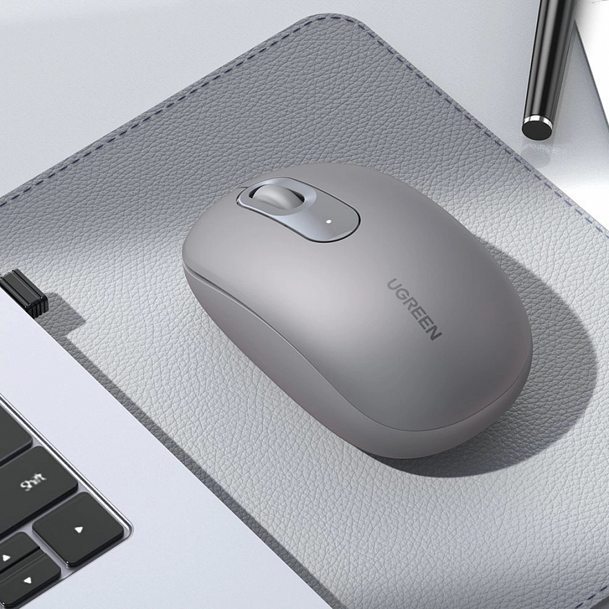 Беспроводная компьютерная мышь Ugreen MU105 2.4G Wireless Mouse серая (90669)