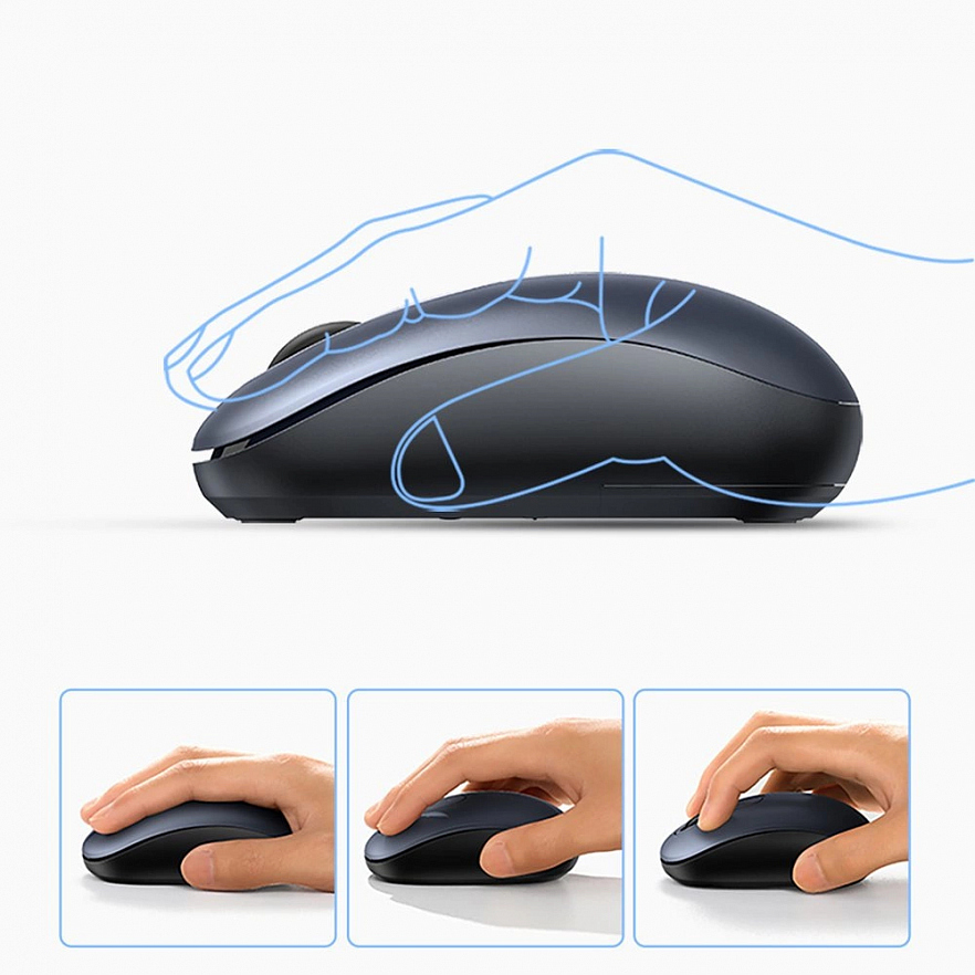 Беспроводная компьютерная мышь Ugreen MU105 2.4G Wireless Mouse тёмно-синяя (90550)