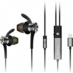 Наушники 1More E1004 Dual Driver Lightning In-Ear Headphones серые